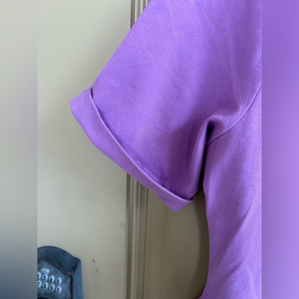 Sézane Bateau Neckline Mini Dress purple size XXL - Picture 8 of 11